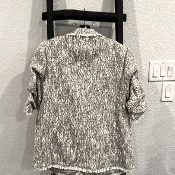 NWT.Cinq a sept tweed blazer size 12 black/cream - Picture 3 of 4